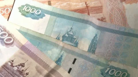 Russian currency . The RUB Vídeo Stock 20646011