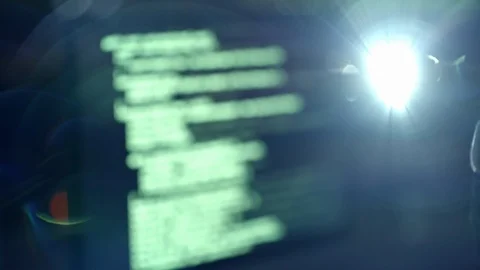 Russian Cybercriminal Attacking System at Night Stock Footage 85826743