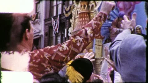 RUSSIAN CZAR Mardi Gras Float New Orleans 1950s Vintage Film Home Movie 4074 Stock Footage 11940840