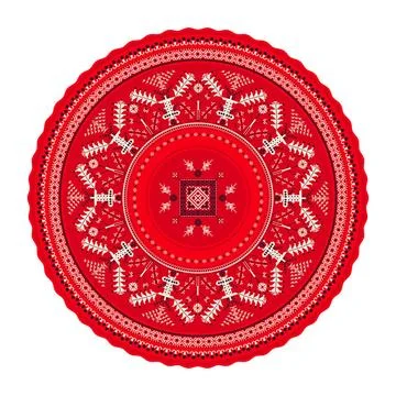 Russian design element 1 Vector round design element with traditional Russ... Stock Photos