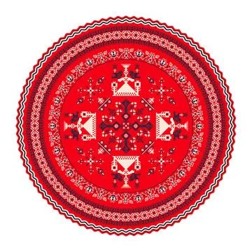 Russian design element 2 Vector round design element with traditional Russ... Stock Photos