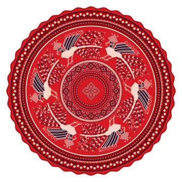 Russian design element 5 Vector round design element with traditional Russ... Foto stock