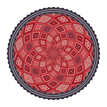 Russian design element 7 Vector round design element with traditional Russ... Stock Photos