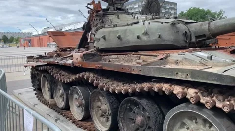 Russian destroyed equipment Stock Footage 224872828