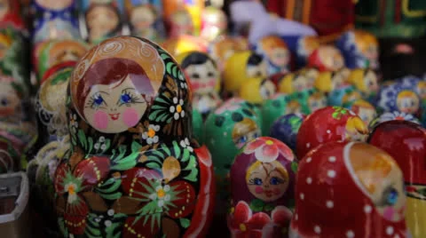 Russian Dolls Stock Footage 23819130