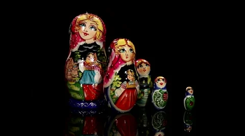 Russian Dolls-Matryoshka Stock Footage 60307653