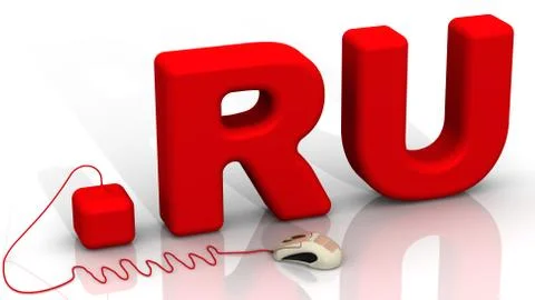 Russian domain .RU 库存插图