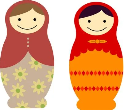 Russian dools Stock Illustration