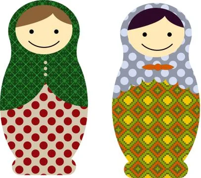 Russian dools Stock Illustration