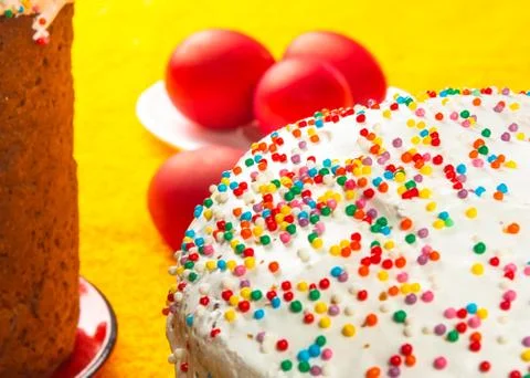 Russian Easter cake Stock Photos