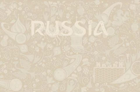 Russian ecru background, vector illustration Stock Illustration