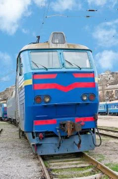 Russian electric train Stock Photos