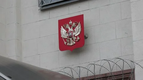 Russian embassy in Ukraine Stock Footage 170820318