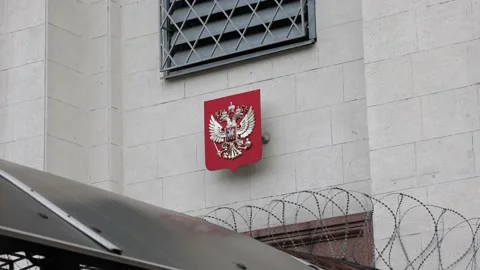 Russian embassy in Ukraine Stock Footage 170820326