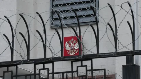 Russian embassy in Ukraine Stock Footage 170820401