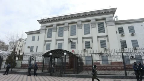 Russian embassy in Ukraine Stock Footage 170820499