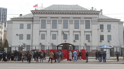 Russian embassy in Ukraine Stock Footage 170820523