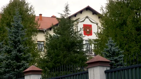 Russian embassy in Vilnius Stock Footage 157092496