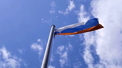 Russian Federation flag bottom view Stock Footage 117693457