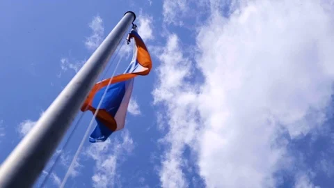 Russian Federation flag bottom view Stock Footage 117693462