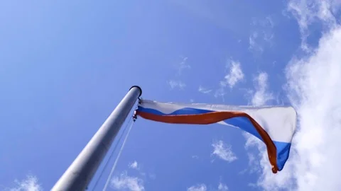 Russian Federation flag bottom view Video stock 117693469