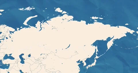 A russian federation map with most important cities and frontier lines Video stock 337431285