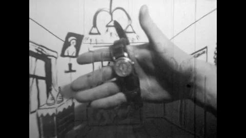 Russian fig hand creative intro for video, break. Time ending, procrastination Stock Footage 278409861