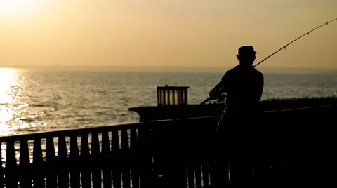 Russian fisherman Stock Footage 55666853