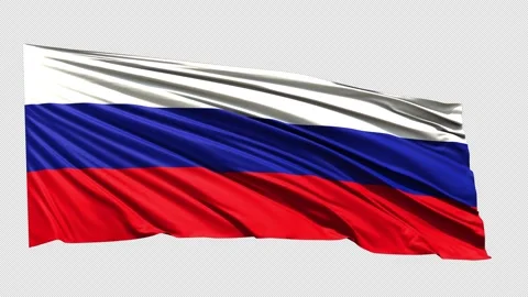 flag of Russian Federation (alpha channe, Stock Video