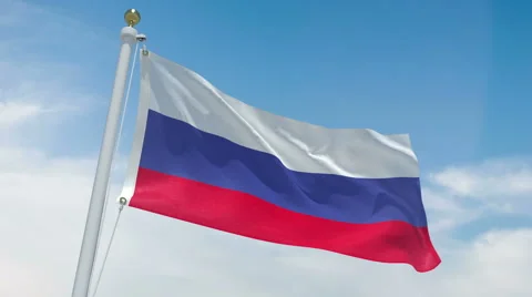 Russian flag in 4k Stock Footage 62441588
