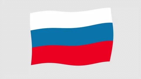 Russian flag. Animation of the flag of the Russian Federation. Cartoon Stock Footage 171608885