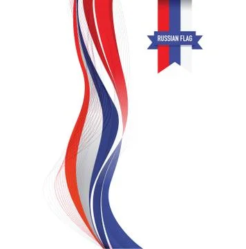 Russian flag background Stock Illustration