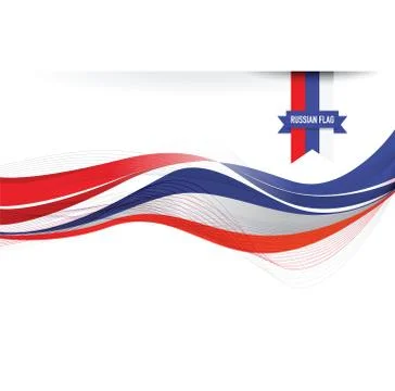 Russian flag background Stock Illustration