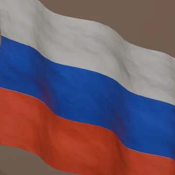 The Russian flag in close-up Stock Illustration