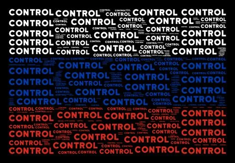 Russian Flag Collage of Control Text Items Stock Illustration