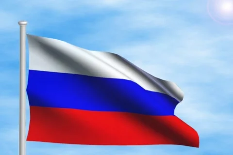 Russian flag - digital animation Stock Footage 117663