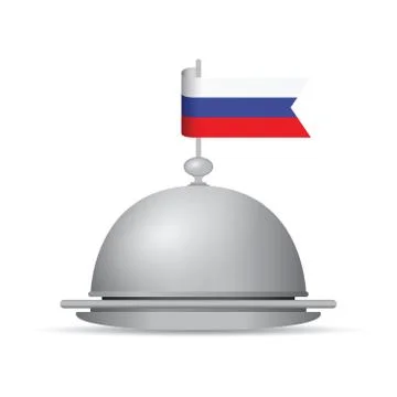 Russian flag dinner platter Stock Illustration
