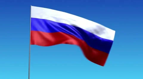 Russian flag Stock Footage 10820950