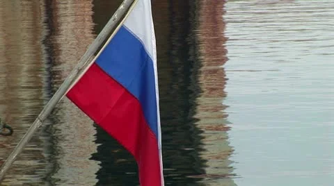 Russian flag Stock Footage 12518407