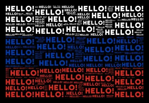 Russian Flag Mosaic of Hello Texts Stock Illustration