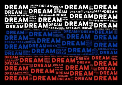 Russian Flag Pattern of Dream Words イラスト素材