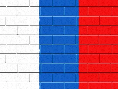 Russian flag represents empty space and copy Stock Illustration