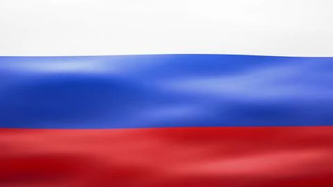 Russian flag, Rippled silk texture - 3D illustration イラスト素材