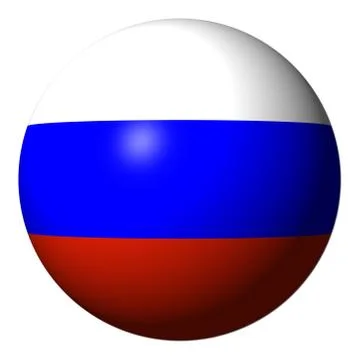 Russian flag sphere Stock Illustration