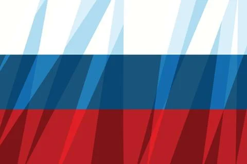 Russian flag, state symbol Stock Illustration
