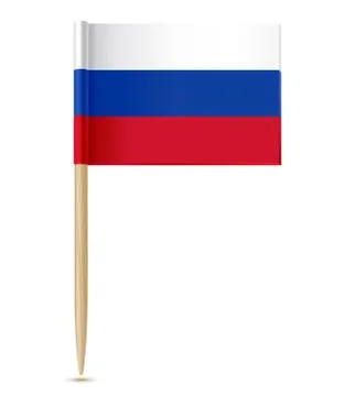Russian flag toothpick Stock Illustration