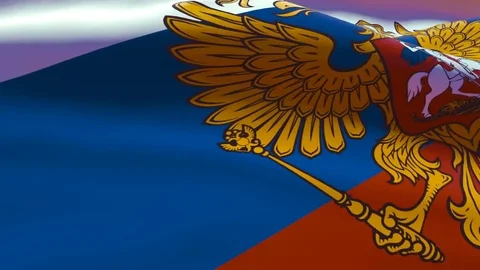 Russian flag waving 4K Video stock 84070371