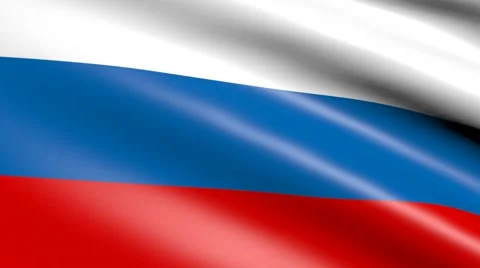 Russian Flag waving Stock Footage 40033734