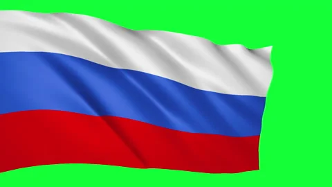Russian flag waving in the wind animation Stock Footage 171558036