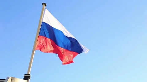 Russian Flag Waving In The Wind - Openclipart